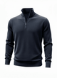 Navyblå 1/2 Zip Extrafine Merinould - Connoisseur - cph.dk
