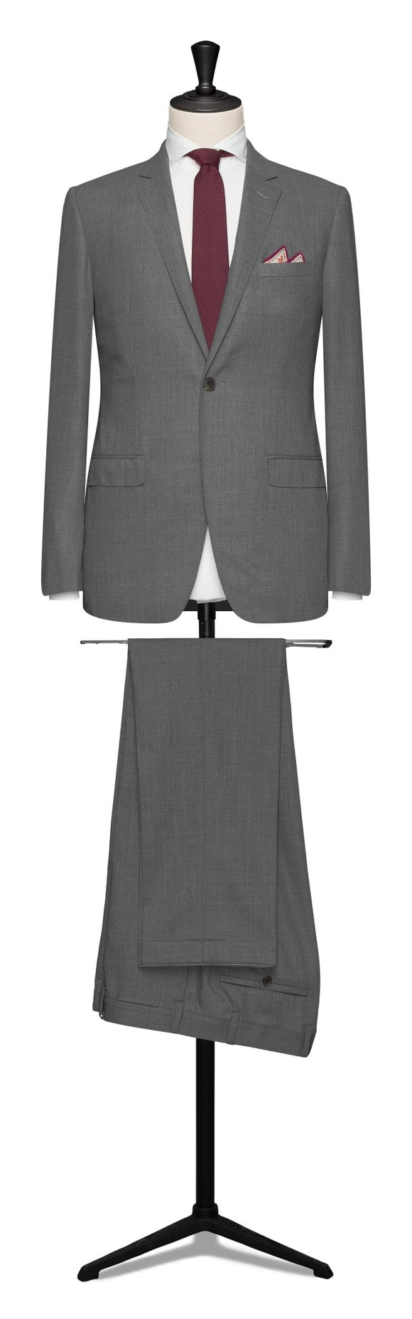 MTM Jakkesæt Loro Piana basketweave 100% uld (TVR008 lysgrå) - Connoisseur - cph.dk