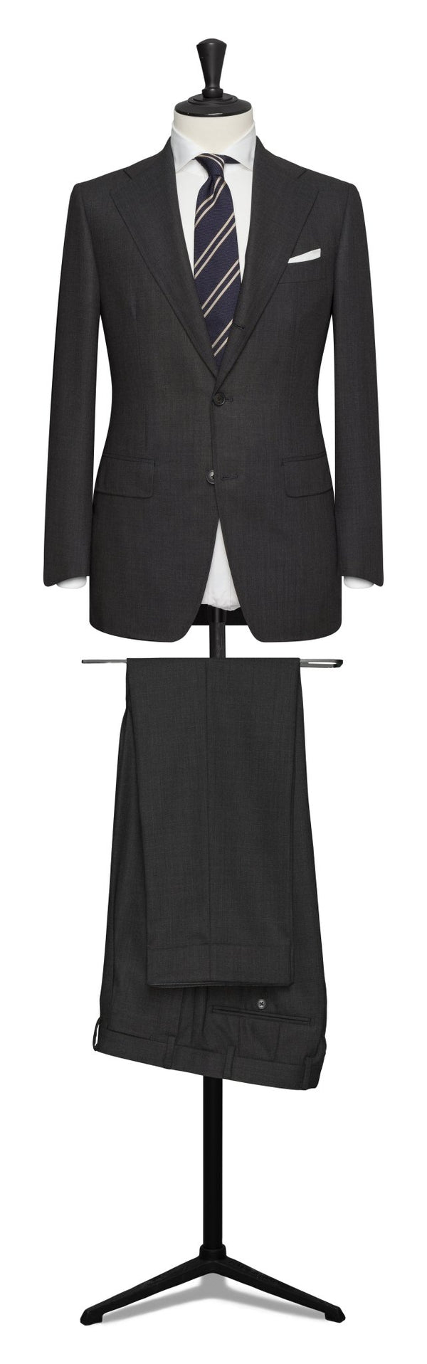 MTM Jakkesæt Loro Piana basketweave 100% uld (TVR010 koksgrå) - Connoisseur - cph.dk